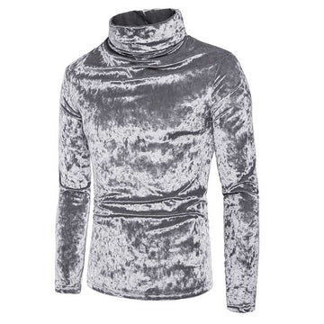 Sudadera de Color Puro Top de Chándal de Cuello Alto Cómodo de Terciopelo para Otoño Invierno para Adultos Masculino